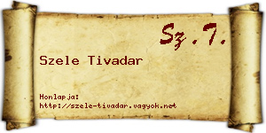 Szele Tivadar névjegykártya